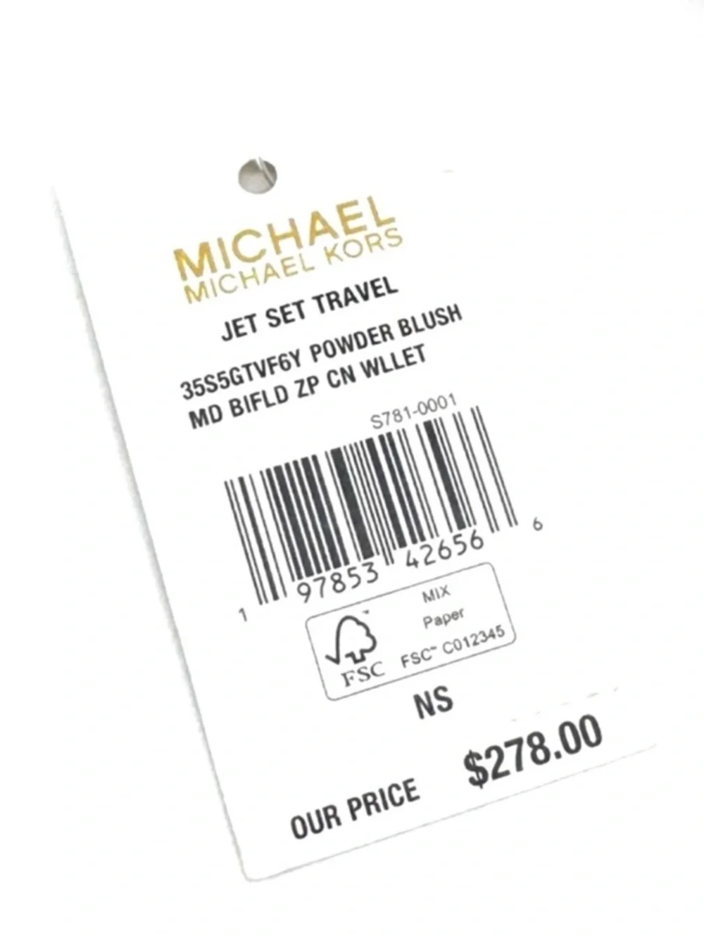 Michael Kors Medium Quilted Bifold Zip Chain Wallet Powder Blush - Picture 10 of 10